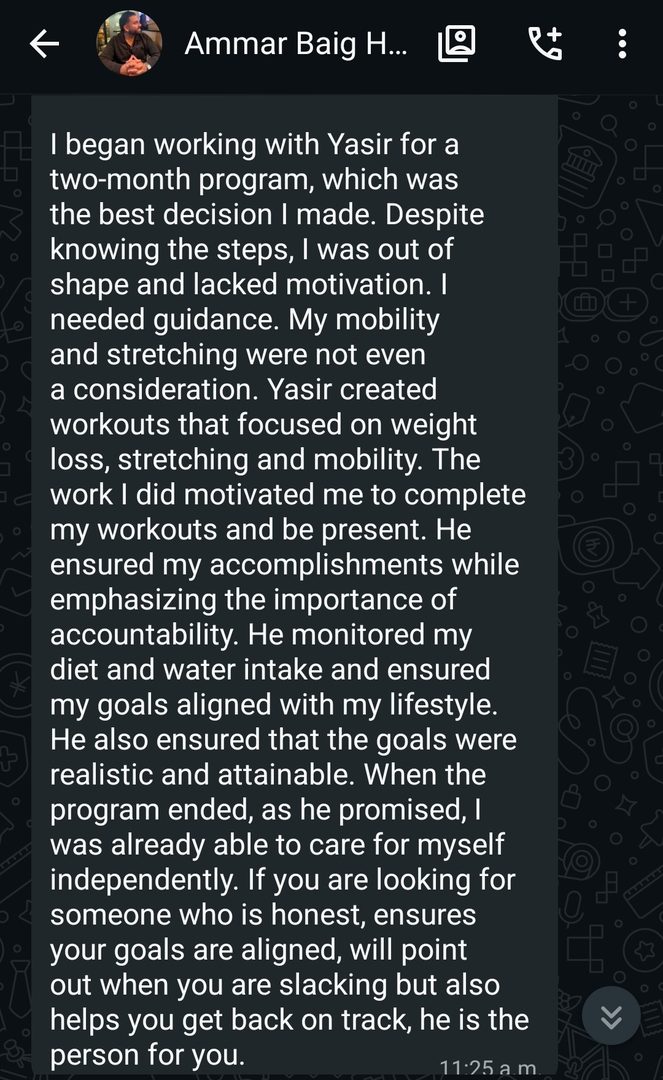 Ammar Baig testimonial