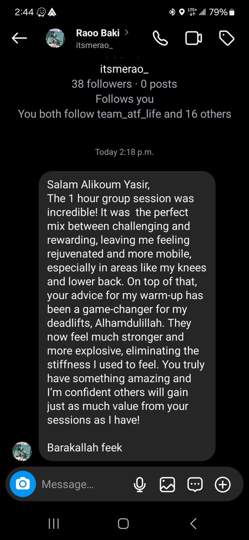Raoo Baki testimonial
